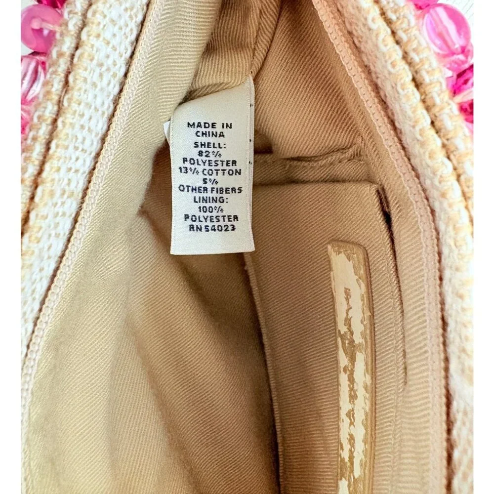 Banana Republic Pink Beaded Clutch Purse Wristlet